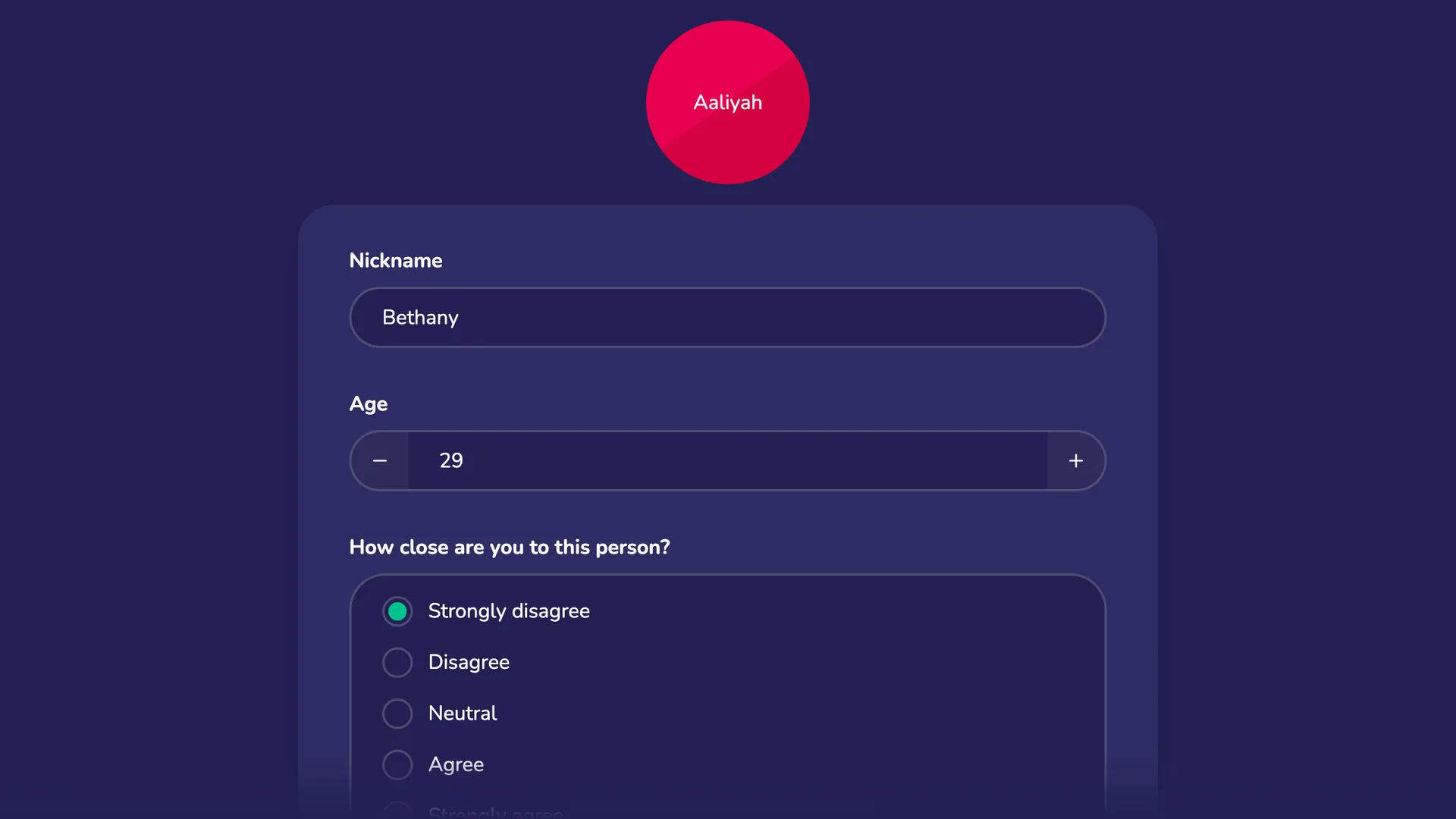 Alter Form interface
