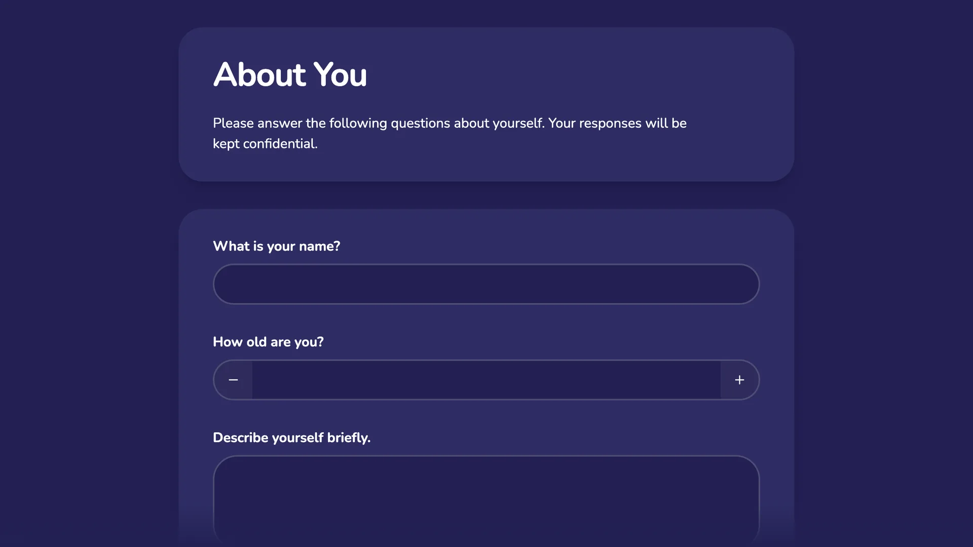 Ego Form interface